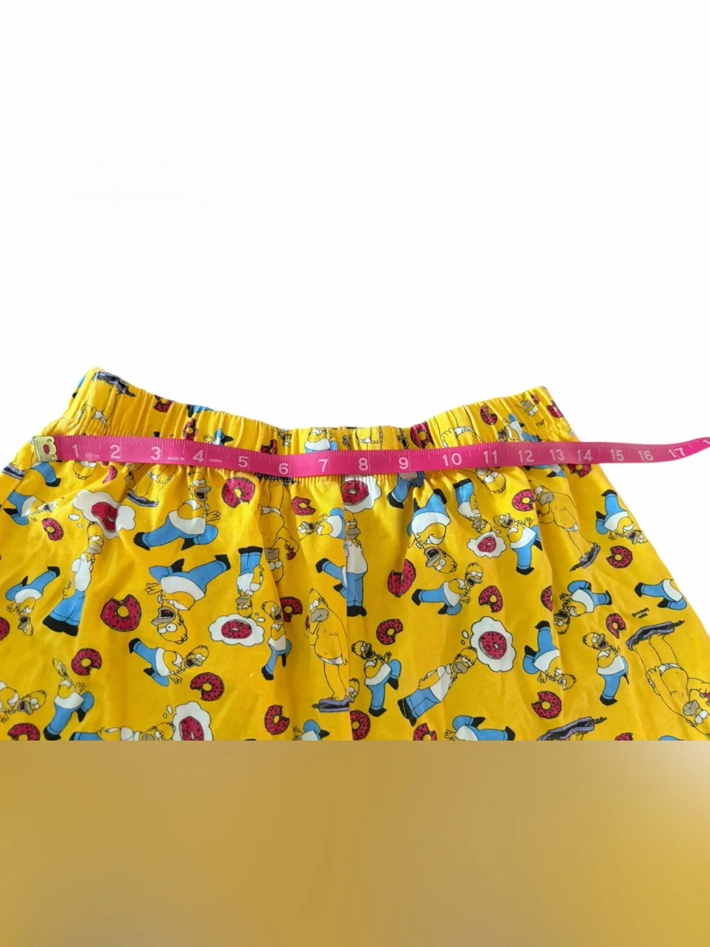 Men’s Universal Yellow Simpsons Cartoon Print pajama shorts